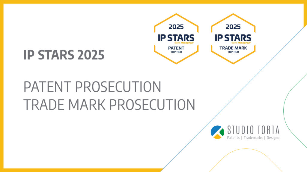 Immagine rappresentativa di IP STARS 2025: Studio Torta has been recognized the top Italian firms in the categories of “Patent Prosecution” and “Trade Mark Prosecution – Patent & Trade Mark Attorney Firms”