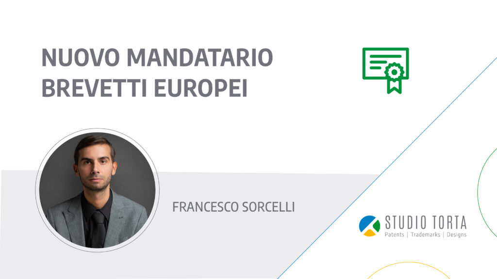 Immagine rappresentativa di Francesco Sorcelli “Nuovo Mandatario Brevetti Europei”