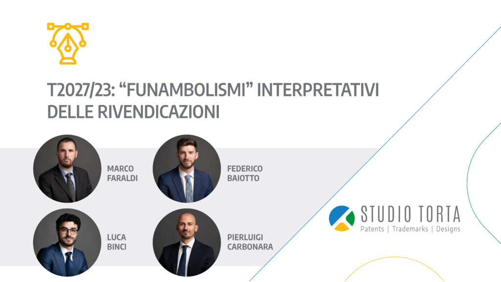 Immagine rappresentativa di T2027/23: “Funambolismi” interpretativi delle rivendicazioni