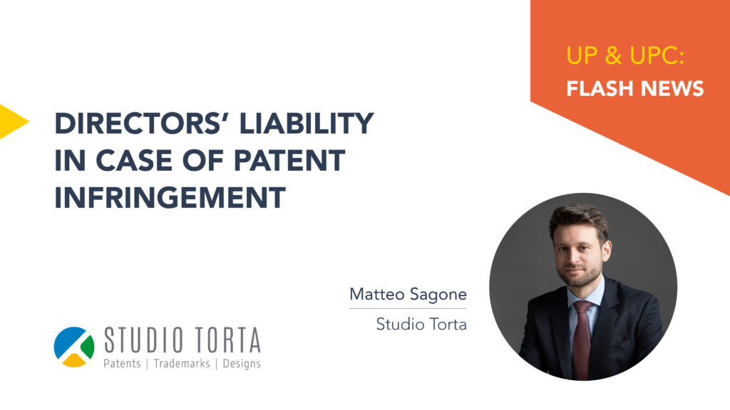 Immagine rappresentativa di Directors’ liability in case of patent infringement
