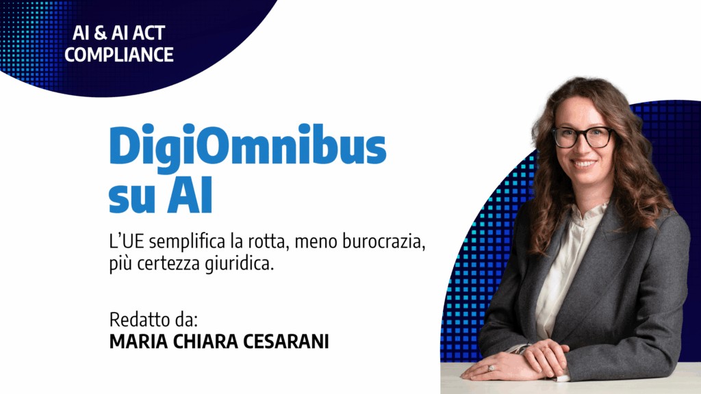 Immagine rappresentativa di DigiOmnibus: l’Europa corregge la rotta dell’AI Act e punta su semplificazione e certezza regolatoria